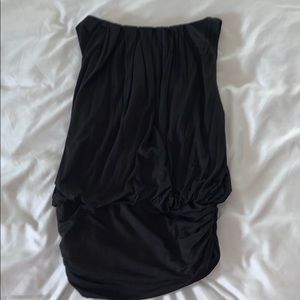 Super flattering black rouched top
